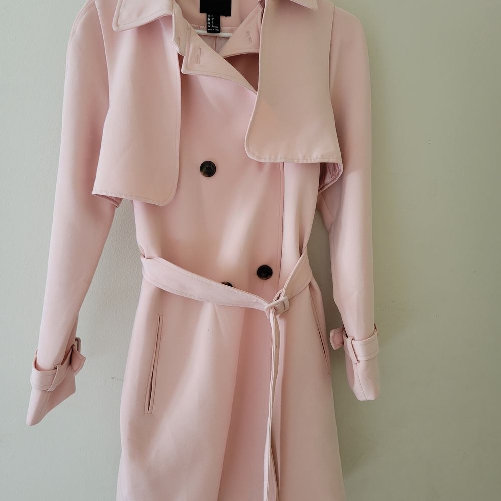 Elegant Pink Trench Coat
